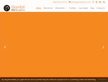 Tablet Screenshot of gambitprint.com